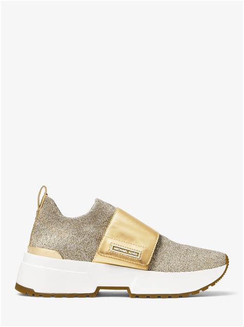 michael kors cosmo metallic knit slip on trainer|Michael michael kors cosmo trainer + FREE SHIPPING.